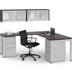 Variant L-Shaped Desk with Hutch