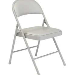 Vinyl Padded Basics Steel Folding Chairs (4 Pack)
