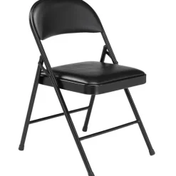 Vinyl Padded Basics Steel Folding Chairs (4 Pack)