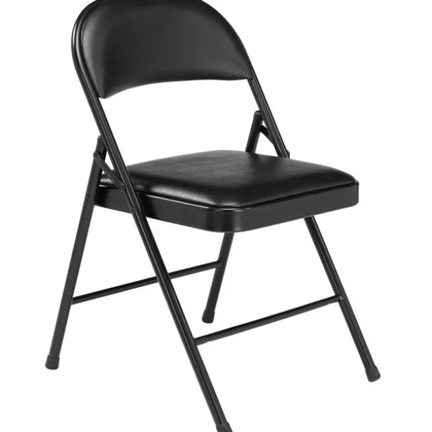 Vinyl Padded Basics Steel Folding Chairs (4 Pack)