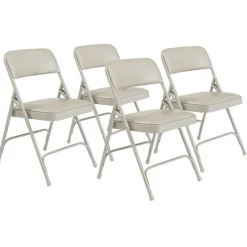 Vinyl Padded Folding Chairs Model 1200 (4 Pack)