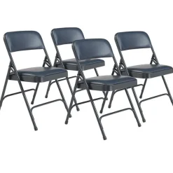 Vinyl Padded Folding Chairs Model 1200 (4 Pack)