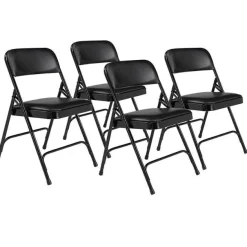 Vinyl Padded Folding Chairs Model 1200 (4 Pack)