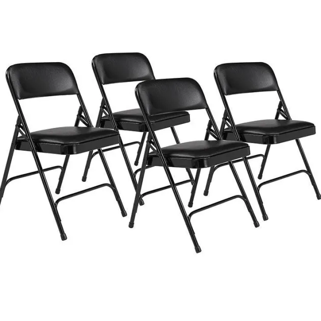 Vinyl Padded Folding Chairs Model 1200 (4 Pack)