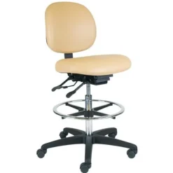 Vinyl Professional Lab Stool w/ Footring (24''-34''H)