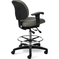 Vinyl Professional Lab Stool w/ Footring (24''-34''H)