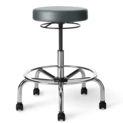 Vinyl Professional Lab Stool w/ Chrome Elevated Base (25''-33''H)
