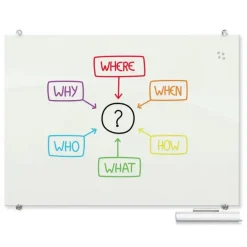 Visionary Magnetic Glass Whiteboard