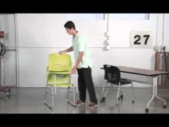 VY 4-Leg Mobile Stack Chair, 2- PACK