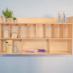 Wall Mounted Eight Cubby Diaper Cabinet