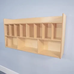 Wall Mounted Eight Cubby Diaper Cabinet