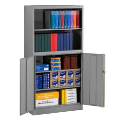 Welded Storage & Bookcase Combination Cabinet