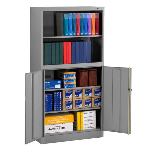 Welded Storage & Bookcase Combination Cabinet