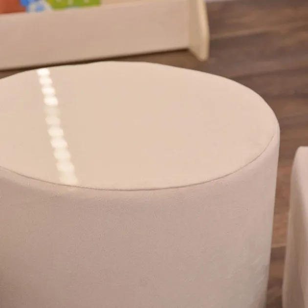 Whatsit Companion Round Ottoman Stool (12" H)
