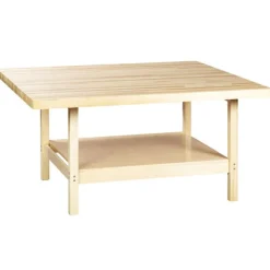 Wooden Four Station Student Workbench Tables
