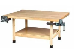 Wooden Two Station Student Workbench Tables