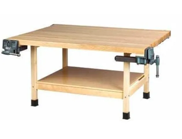 Wooden Two Station Student Workbench Tables