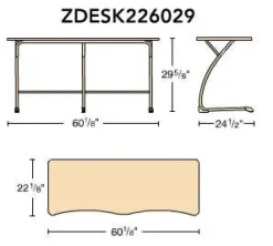 Zuma Cantilever School Desk w/ Plastic Book Boxes - Two-Student