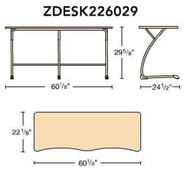 Zuma Cantilever School Desk w/ Plastic Book Boxes - Two-Student