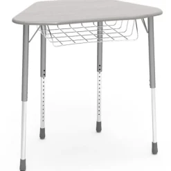 Zuma Hexagon School Desk w/ Wire Bookrack