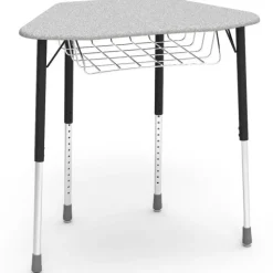 Zuma Hexagon School Desk w/ Wire Bookrack
